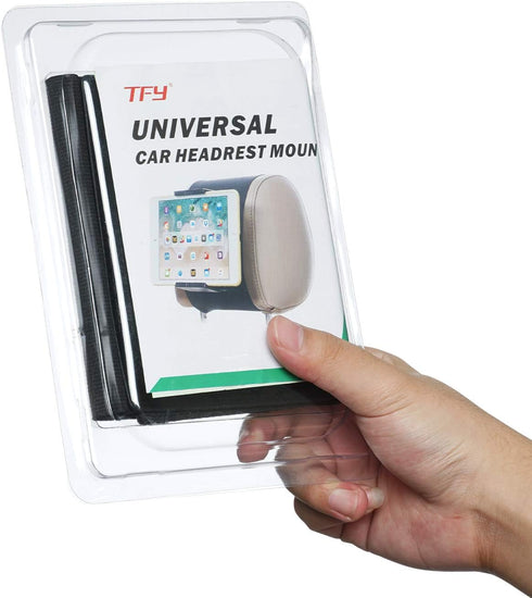 TFY Car Mount Holder, Swivel Car Headrest Mount Holder for Phones and Tablets, compatible with 5 to 10.5 Inch Screens Devices...