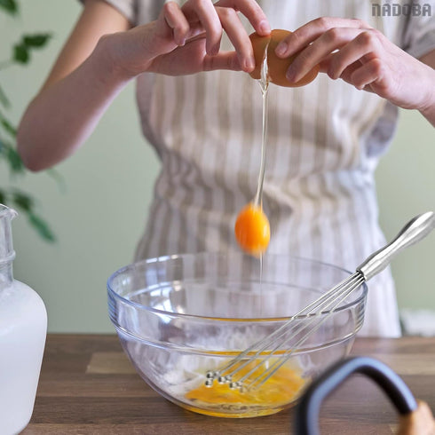 2 Pcs Ball Whisk Set — Stainless Steel Whisk Set with Comfortable Ergonomic Handle | Excellent for Eggs, 10 Ball Head, Easy to Clean — Compact 12”...