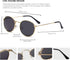 Htms Small Round Polarized Sunglasses Retro Men Women Mirrored Lens Metal Frame Circle Sun Glasses Shades...