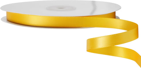 LIUYAXI Yellow Double Face Satin Ribbon 3/8" X 50 Yards, Ribbons Perfect for Crafts, Gift Wrapping, Bow Making and More...