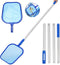 Pool Skimmer Net - 6.1 Foot Swimming Pool Leaves Cleaning Net Fine Mesh Rake Net - 4 x Detachable Intensify Aluminum Pole, Pond Leaf Cleaner Suppl...