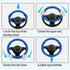 ASUBHA Car Steering Wheel Cover, Fluffy Steering Wheel Cover, Soft Warm Non-Slip Car Interior Accessories Fits 14.5-15 inches Outer Diameter Car S...