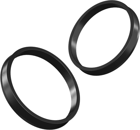 Hubcentric Rings (Pack of 4) - 87.1mm ID to 110mm OD - Black Poly Carbon Plastic Hubrings Hub - Compatible with Ford Lincoln with 87.1mm Vehicle H...