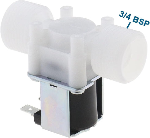 2Pcs 3/4 BSP Normally Closed Electrical Inlet Solenoid Water Valve Electric Solenoid Valve Normally Closed N/C Solenoid Valve for Washing Machine ...