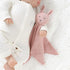 LAWKUL Baby Lovey Bunny Security Blanket Soft Cuddly Babe Blankie Knit Cotton Babies Comforter for Newborns Boy Girls Pink...
