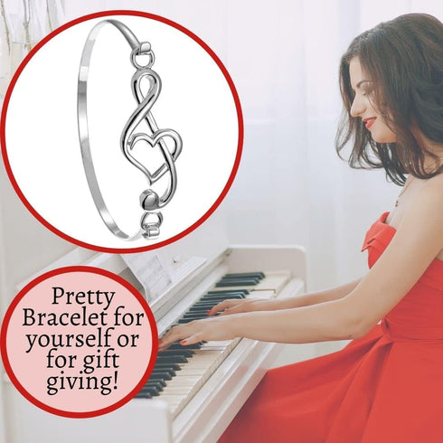 PammyJ Music Bangle Bracelet – Gift for Musician – Musical Jewelry for Women...
