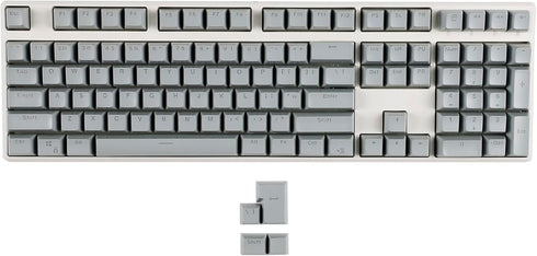 104 Key SA Profile ANSI ISO Double Shot Shine Through Ball Shape Keycaps Suitable for Standard MX 104 87 61 Keyboard (Light Gray)...