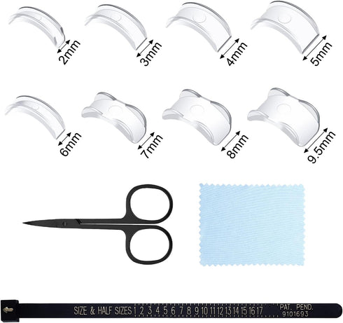Hicarer 53 Pieces Ring Sizer for Loose Rings 8 Sizes Invisible Adjuster Fits 2-9.5mm Bands with Measuring Tool for Women Men Silicone Tightener EV...