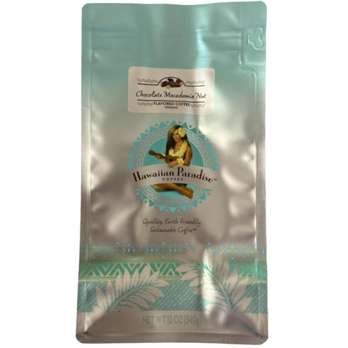 Hawaiian Paradise Coffee Chocolate Macadamia Nut Ground Coffee 12oz Bag, 100% Arabica Beans, Premium Rich Flavored, Finest Beans...