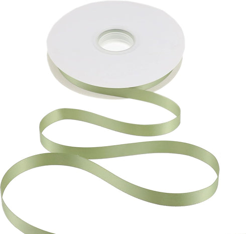 Sage Green Ribbon 5/8 Inch Sage Satin Ribbon Wedding Ribbon for Gift Wrapping Hair Ribbon Gift Ribbon Silky Ribbon for Crafts Christmas Decoration...