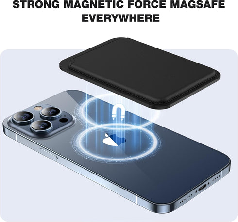 Miracase for MagSafe Wallet, Magnetic Card Wallet Holder, Compatible with MagSafe Wallet, 3-Card Holder, for iPhone 15/14/13/12 Series,Black......