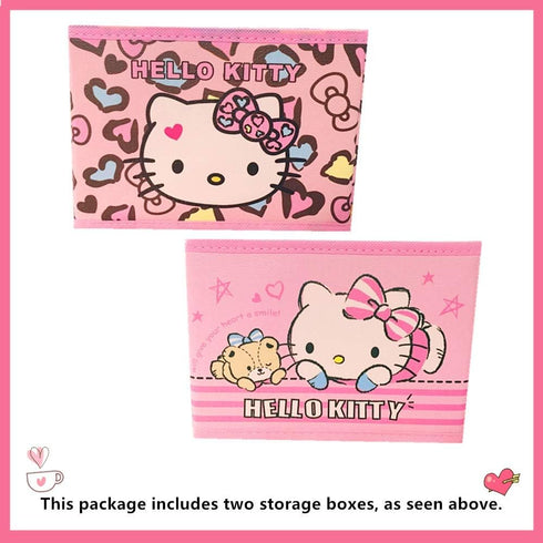 Kerr's Choice Collapsible Storage Bin Kitty Foldable Baskets | Kawaii Office Desk Organizer Room Decoration Cute Room Decor Cute Functional Contai...