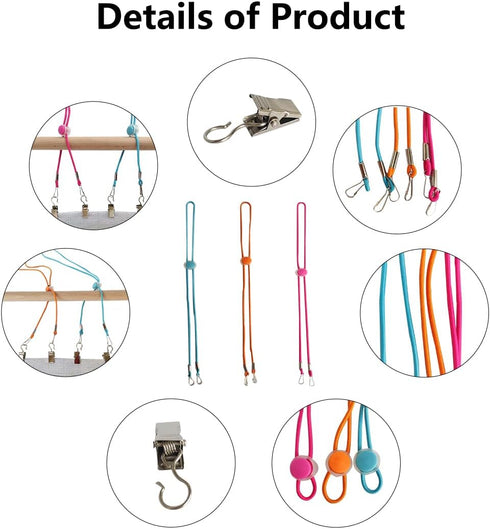 Sexyppl 24Pcs Cross Stitch Side Clips?Cross-Stitch Fabric Holders?High Elasticity Fabric Tension Embroidery clamp?Adjustable Fabric Fastening Clip...