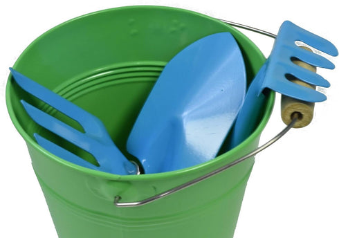 G & F Products 10051 JustForKids Kids Water Pail with Garden Tools Set, Green...