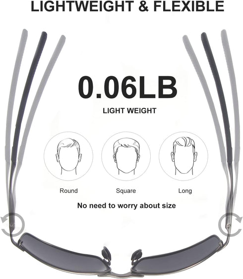 SKYWAY Polarized Sunglasses Men Women,Metal Frame UV400 Protection Sun Glasses for Driving Fishing Hiking Sports...