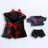 niannyyhouse Demon Clothes Suit 7.8in/20cm Plush Doll Clothes Shawl+ T-Shirt + Shorts 3-Piece Set Doll Dressup Black Robe...