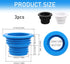 3Pcs Fit Drain Pipe Hose Silicone Plug, Washing Machine Drain Hose Holder, Washing Machine Drain for Bathroom Kitchen, Silicone Plug Sewer Seal Ri...