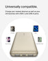 Belkin BoostCharge USB-C Portable Charger 10k Power Bank w/ 1 USB-C Port and 2 USB-A Ports with USB-A to USB-C Cable for iPhone 15, 15 Plus, 15 Pr...