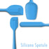 4 Piece Silicone Spatula Set, Flexible Heat Resistant Non-scratch Baking Cooking Rubber Spatulas with Stainless Steel Core, Blue...