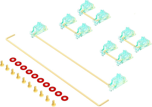 DUROCK Stabilizer V2, Screw in Stabilizers with 2u 6.25u 7u Wires, PCB Mount Keyboard Stabilizers for Mechanical Keyboards (V2 Teal 80% Kit)...