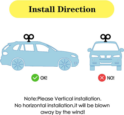 3D Car Wind Up Key, Cute Clockwork Wind Up Key for Back of Car Roof Decoration (Black)...
