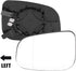 X AUTOHAUX Car Rearview Left Driver Side Heated Mirror Glass Replacement W/Backing Plate for Volvo S80 2007-2016 V60 2014-2018 S60 2007-2018...