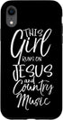 iPhone XR Cute Christian This Girl Runs on Jesus and Country Music Case...