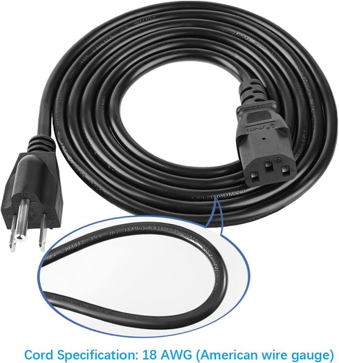 3 Prong Power Cord Replacement for Vizio TV, Vizio VX32L VW32L VX37L VW26L VA6 VMM26 LCD TV Power Cable...