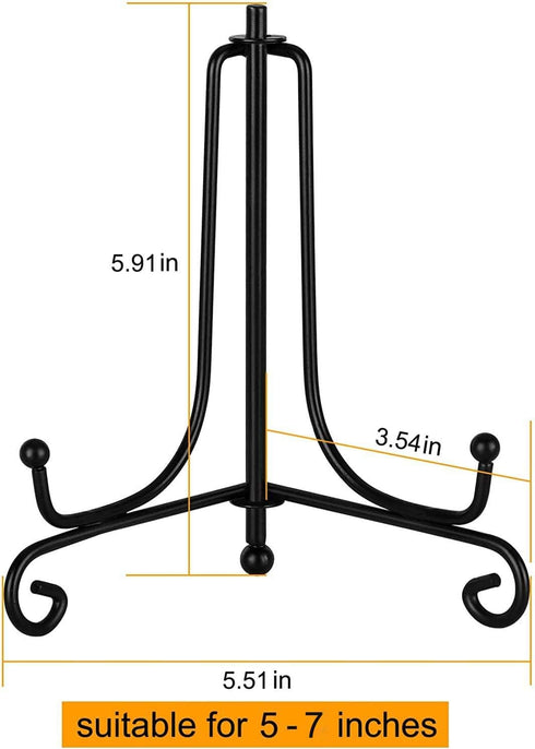 5 Pack Improved Anti-Slip 6 Inch Plate Holder Display Stand, Displays Picture Frames, Decorative Plates, Tablets and Art (6-inch)...