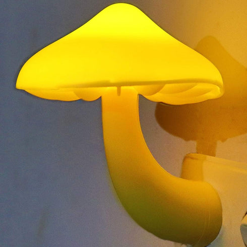 Sensor LED Night Lights for Adults Kids NightLight Cute Mushroom Night Light Plug in Wall Lamps for Bedroom, Bathroom,Toilet, Stairs, Kitchen, Hal...
