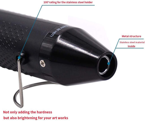 mofa Embossing Heat Pen,Mini Heat Gun,Hot Air Pen Tools Shrink Pen with Stand For DIY Embossing And Drying Paint Multi-Purpose Electric Heating No...