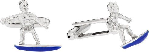 Surfer Surfing Beach Cufflinks with Presentation Box...