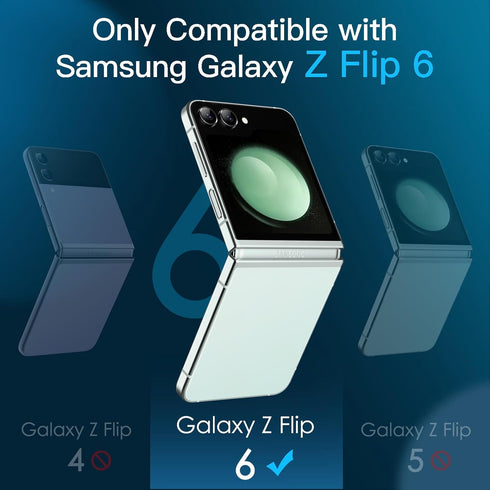 JETech Front Screen Protector for Samsung Galaxy Z Flip 6, Full Coverage PET Film, Case Friendly, HD Clear, 3-Pack...