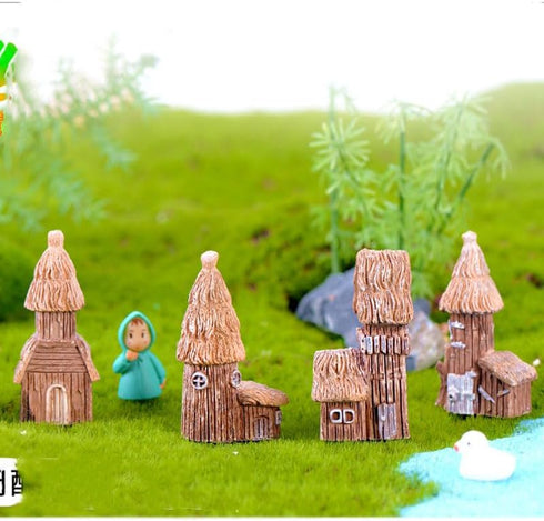 Opexicos 7Pcs Micro Landscape Accessories Resin Rockery and House Crafts Ornaments Sand Table Supplies Aquarium Accessories...