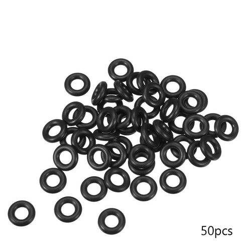 Othmro 50Pcs Nitrile Rubber O-Rings 0.13in Wire Dia 0.51in OD Metric Sealing Nitrile NBR Rubber Washers Round Buna-N O-Rings for Air Sealing Profe...