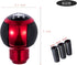 5 Speed Leather Shift Knob Shifting Lever Gear Stick Handle Shifter Transmissions Fit Most Manual Cars Truck SUV Vehicle (Red)...