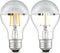 Half Chrome Light Bulb,Dimmable A19/A60 LED Light Bulb 4W(40W Equivalent),AC120V Warm White 2700K 350LM,Silver Mirror Reflected Light,Decorative B...