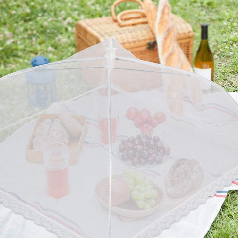 Onarway 6 Pack Food Covers 17 Inch Pop-Up Encrypted Mesh Plate Serving Tents, Fine Net Screen Umbrella for Outdoors, Parties, Picnics, BBQs, Reusa...