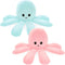 7 inch Itty Bitty Plush Octpus 2 Piece Set...