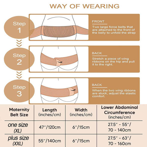 Belly Band for Pregnancy Maternity Belt Pregnancy Support Belt Bump Band Abdominal Brace Belt - Relieve Lower Back, Pelvic and Hip Pain (Black/One...