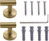 Brushed Gold Bathroom Towel Coat Hook Stainless Steel, 2 Pack Robe Clothes Cabinet Closet Sponges Hooks Holder Round Style Heavy Duty Wall Hook fo...