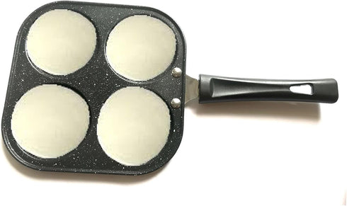 G & D 4-Cup Mini Uttapam Pan Non-stick Frying Pan Egg Pan Mini Pancake Pan Multi Egg Pan...