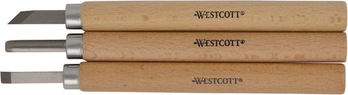 Westcott CarboTitanium Carving Tools for Wood Working, Soap Carving, Print Making, Clay Sculpture, 3-Piece Set...