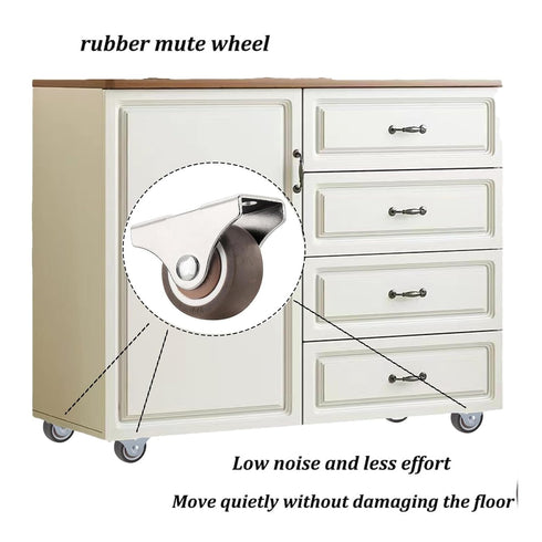 1 inch Fixed Caster Wheels -Small Caster Wheels + Screws-Low Profile Castor - Set of 8 No Floor Marks Silent Casters - Mini Wheels for Cart?Brown?...