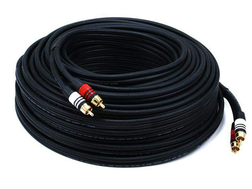 Monoprice 1.5ft Premium 2 RCA Plug/2 RCA Plug M/M 22AWG Cable - Black - (105346)...