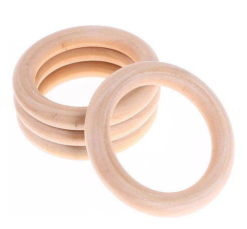 Penta Angel 10Pcs 70mm/2.75" Natural Unfinished Large Wooden Rings Circle Wood Pendant Connectors for DIY Projects Jewelry and Craft Making...