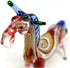Giraffe Miniature Figurine - Hand Blown Glass Animal Sculpture - Tiny Collectible Art Gift for Wildlife Lovers Home Décor (3.5" Multi-Red)...