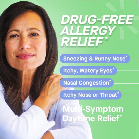 Genexa Allergy Care for Adults | Non-Drowsy, Allergy & Decongestant Relief | Delicious Organic Acai Berry Flavor | Homeopathic Remedy Made Clean |...