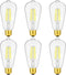 Vintage LED Edison Light Bulbs Dimmable 6W, Equivalent 60W Incandescent, ST58 Antique LED Bulb Daylight White 5000K, LED Filament Bulb E26 Base, C...