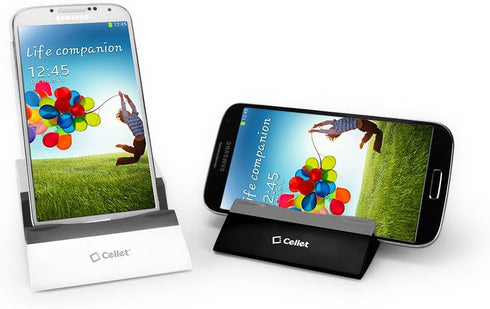 Universal Smartphone and Tablet Display Stand - Compatible for iPhones, iPad, GiveAbay Kindle, Android Smartphones. (White)...